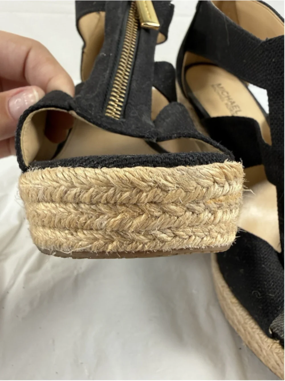 Michael Kors Damita Black Wedge - size 6M